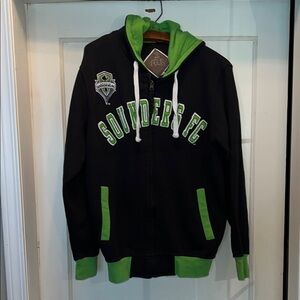 G3 Seattle Sounders FC Black and Green Hoodie oversized